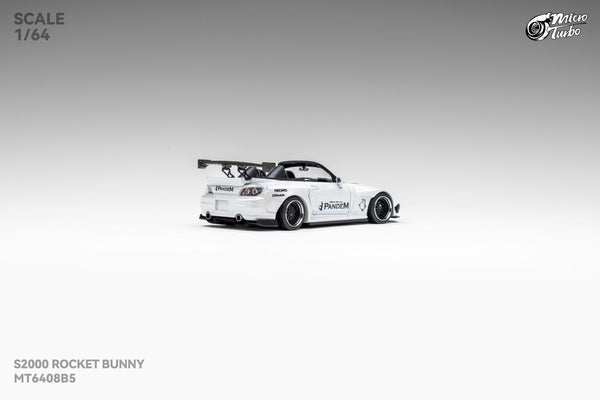 [MICRO TURBO] 1:64 S2000 Rocket Bunny Metallic White - Toy Space Diecast Online Store Singapore