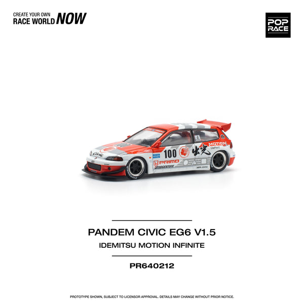 [POP RACE] 1:64 Pandem Civic EG6 V1.5 Idemitsu Motion Infinite