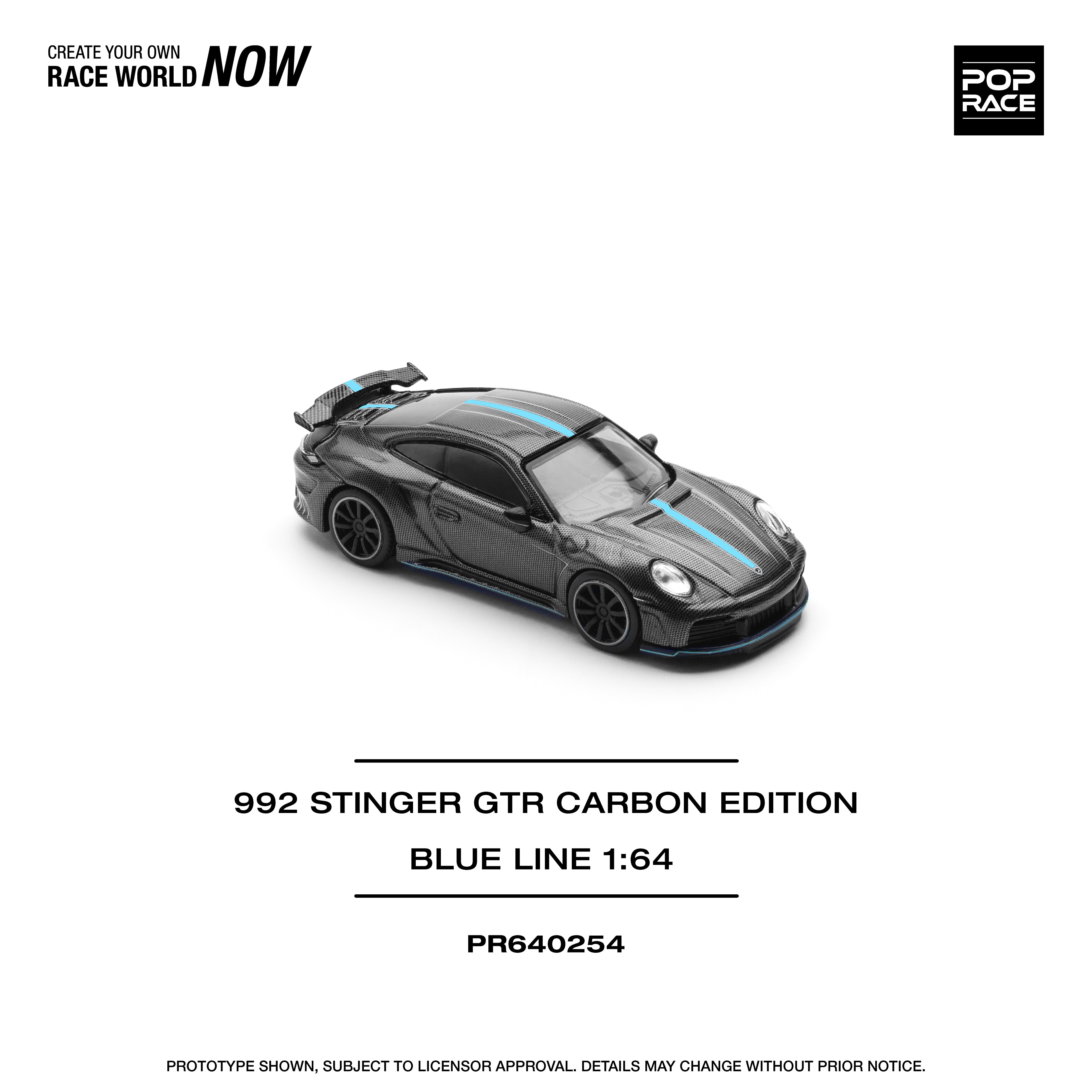 [POP RACE] 1:64 992 Stinger GTR Carbon Edition (Blue Line)