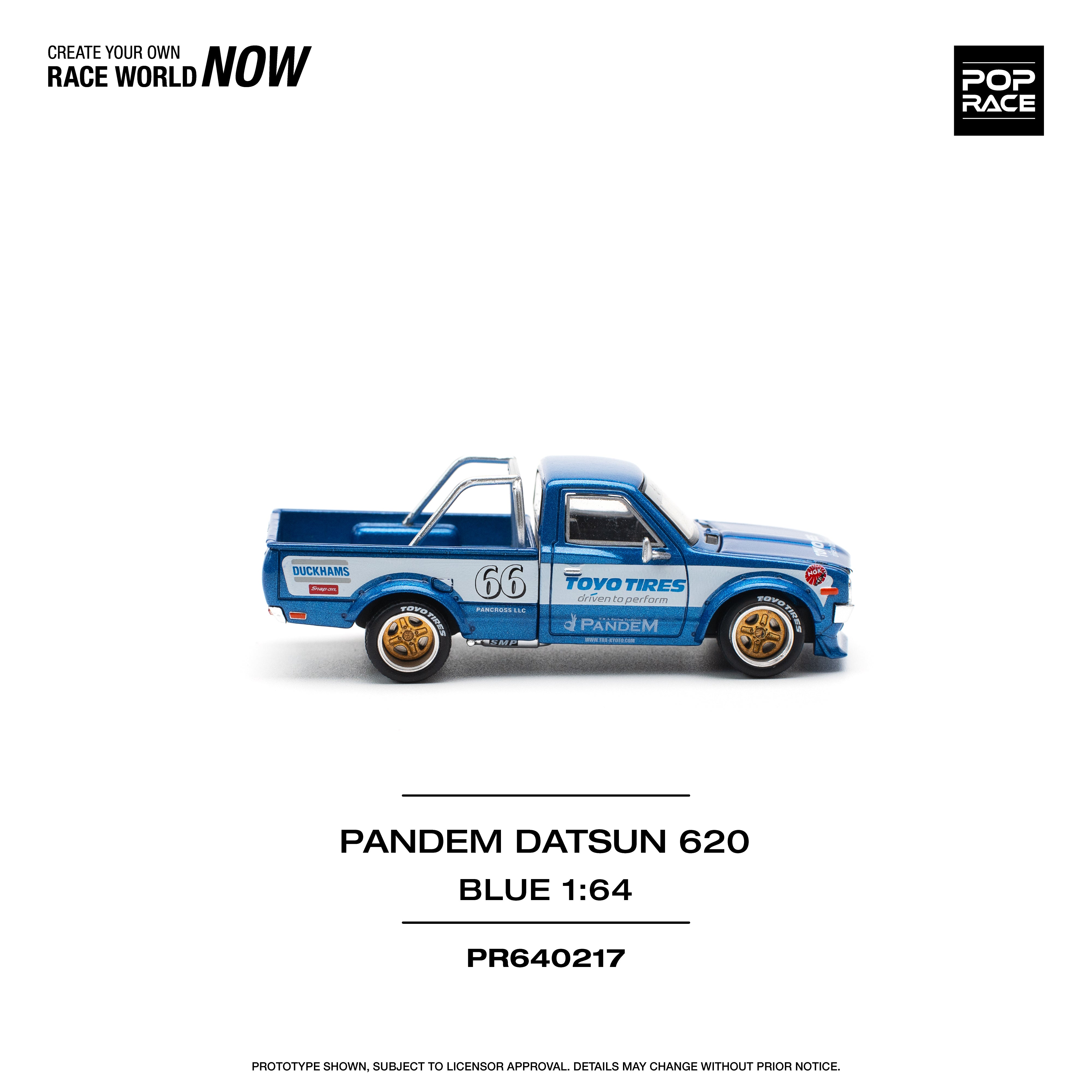 [POP RACE] 1:64 PANDEM Datsun 620 Blue