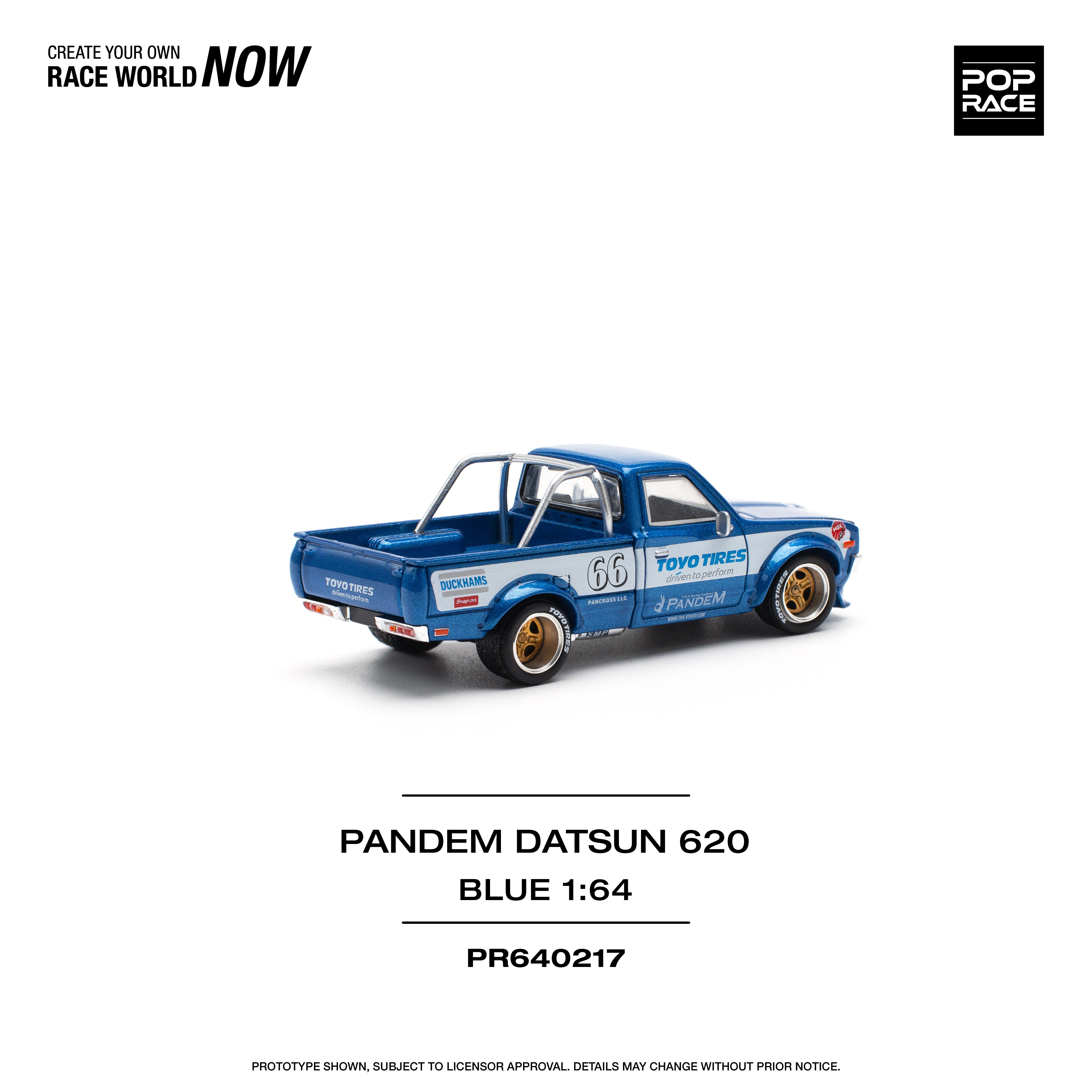 [POP RACE] 1:64 PANDEM Datsun 620 Blue