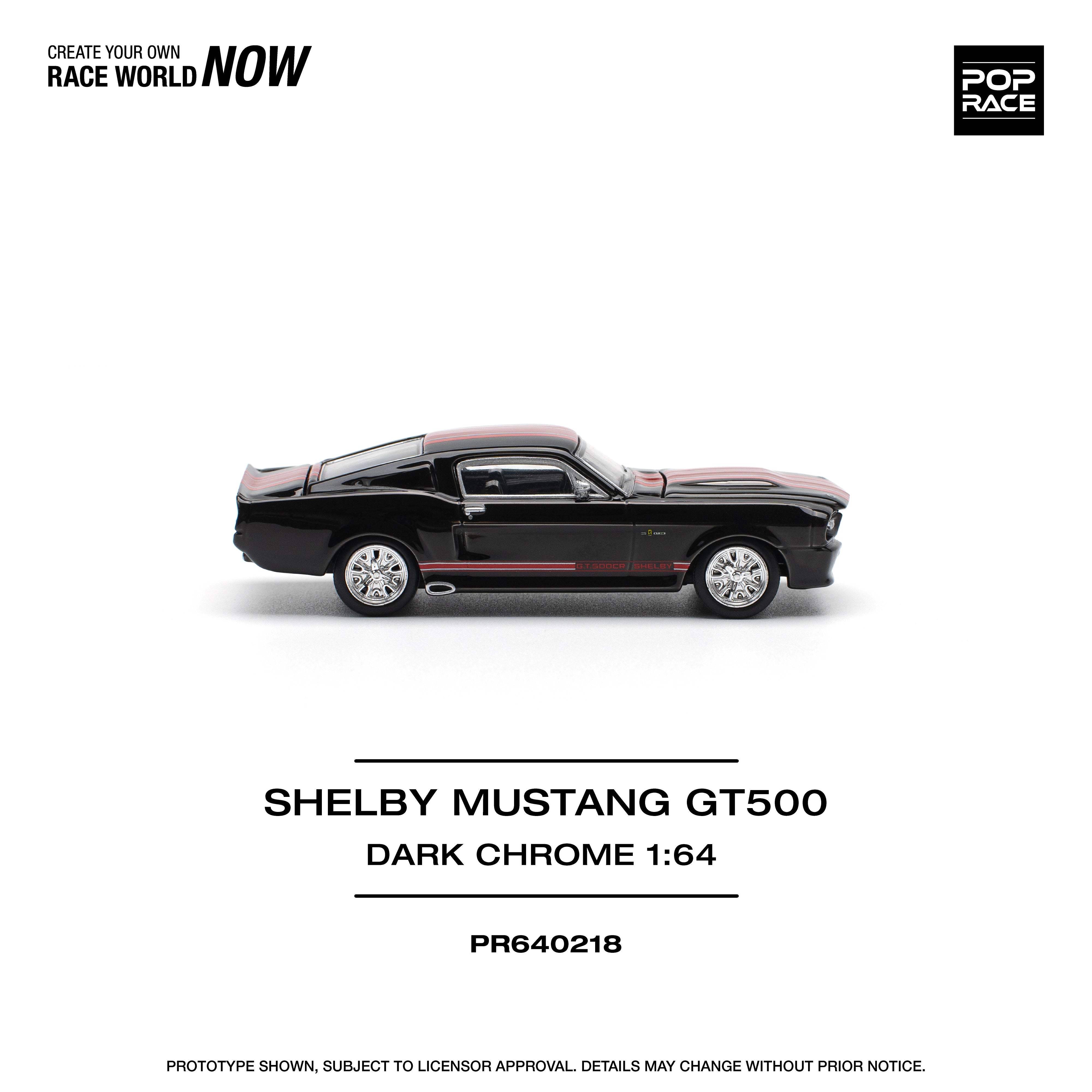 [POP RACE] 1:64 Shelby Mustang GT500 Dark Chrome