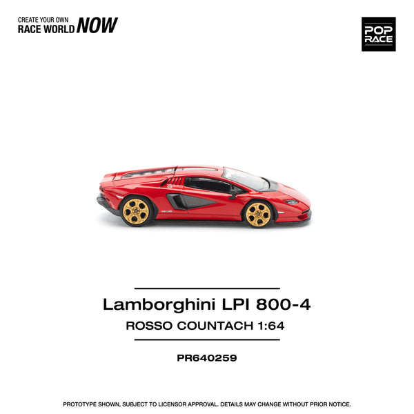 [POP RACE] 1:64 Lamborghini Countach LPI-800 - Rosso