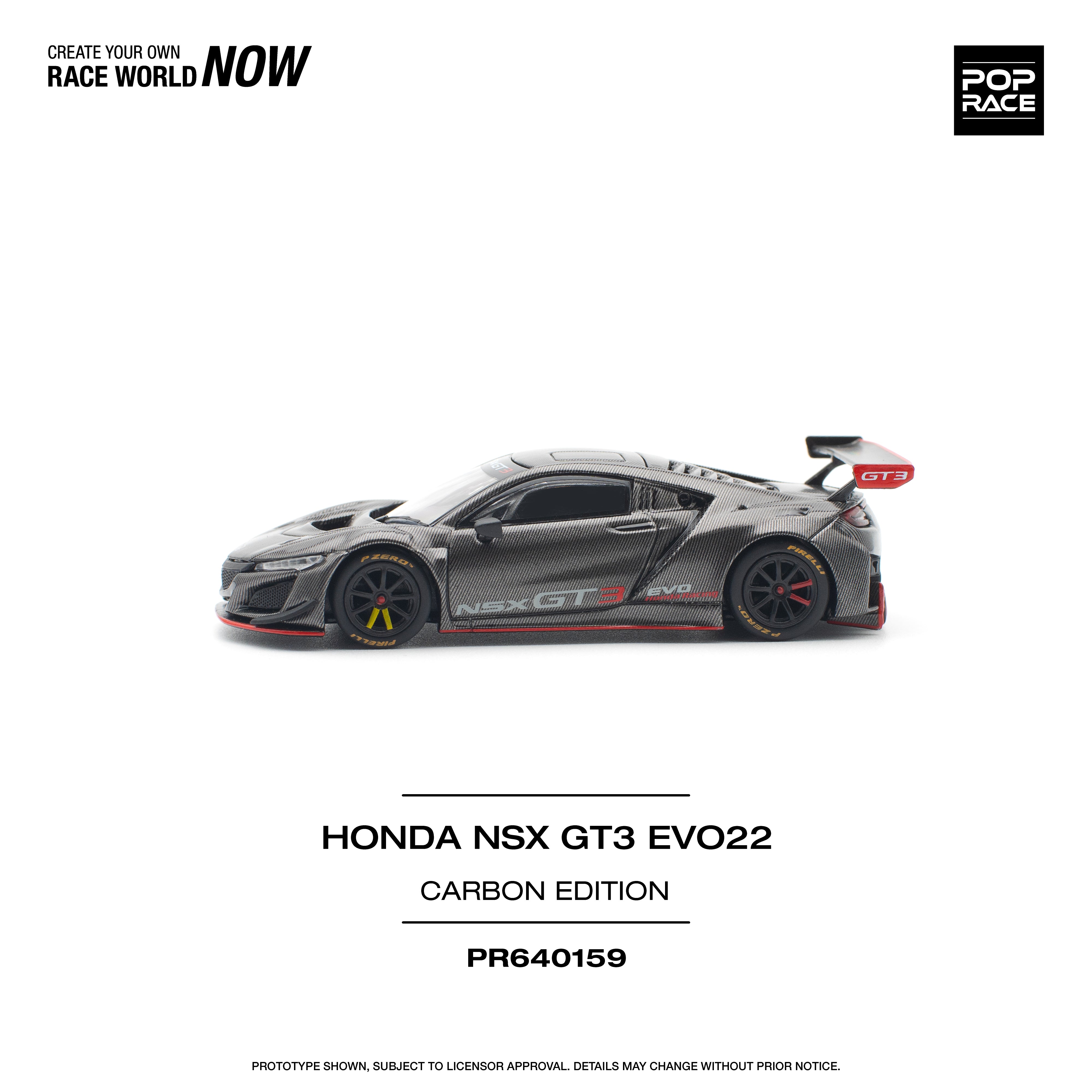 [POP RACE] 1:64 Honda NSX GT3 EVO22 Carbon Edition