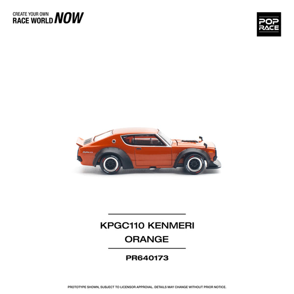 [POP RACE] 1:64 Skyline GT-R V8 Drift (Kenmeri) Orange