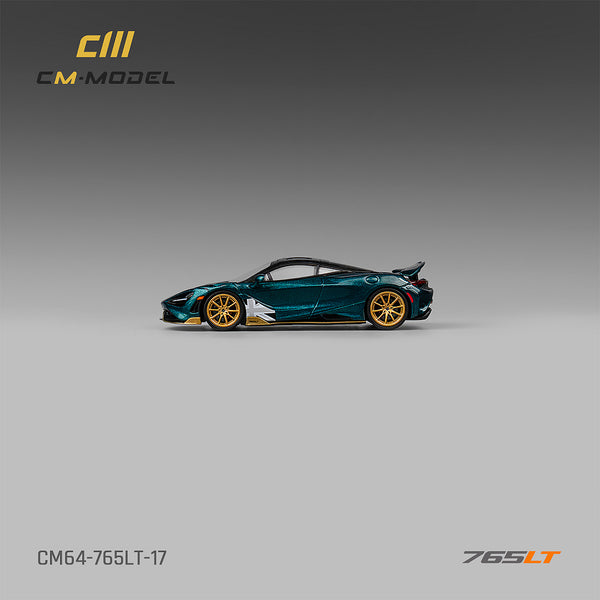 [CM MODEL] 1/64 Mclaren 765LT Metallic Black Green