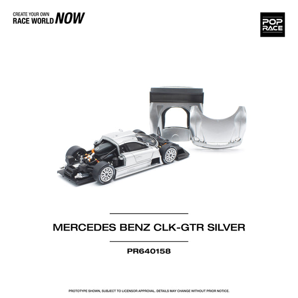 [POP RACE] 1:64 Mercedes-Benz AMG CLK GTR - Silver