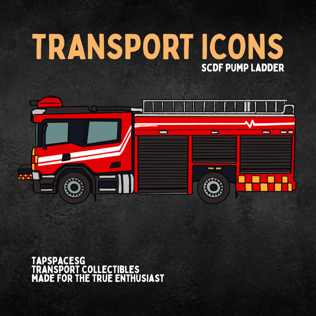 SCDF Pump Ladder Transport Icons Keychain