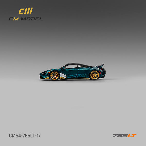 [CM MODEL] 1/64 Mclaren 765LT Metallic Black Green