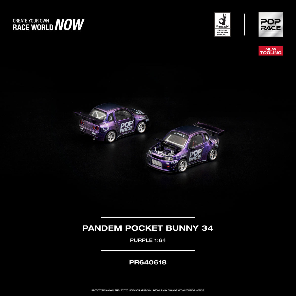 [POP RACE] 1:64 Pandem Pocket Bunny 34 Purple