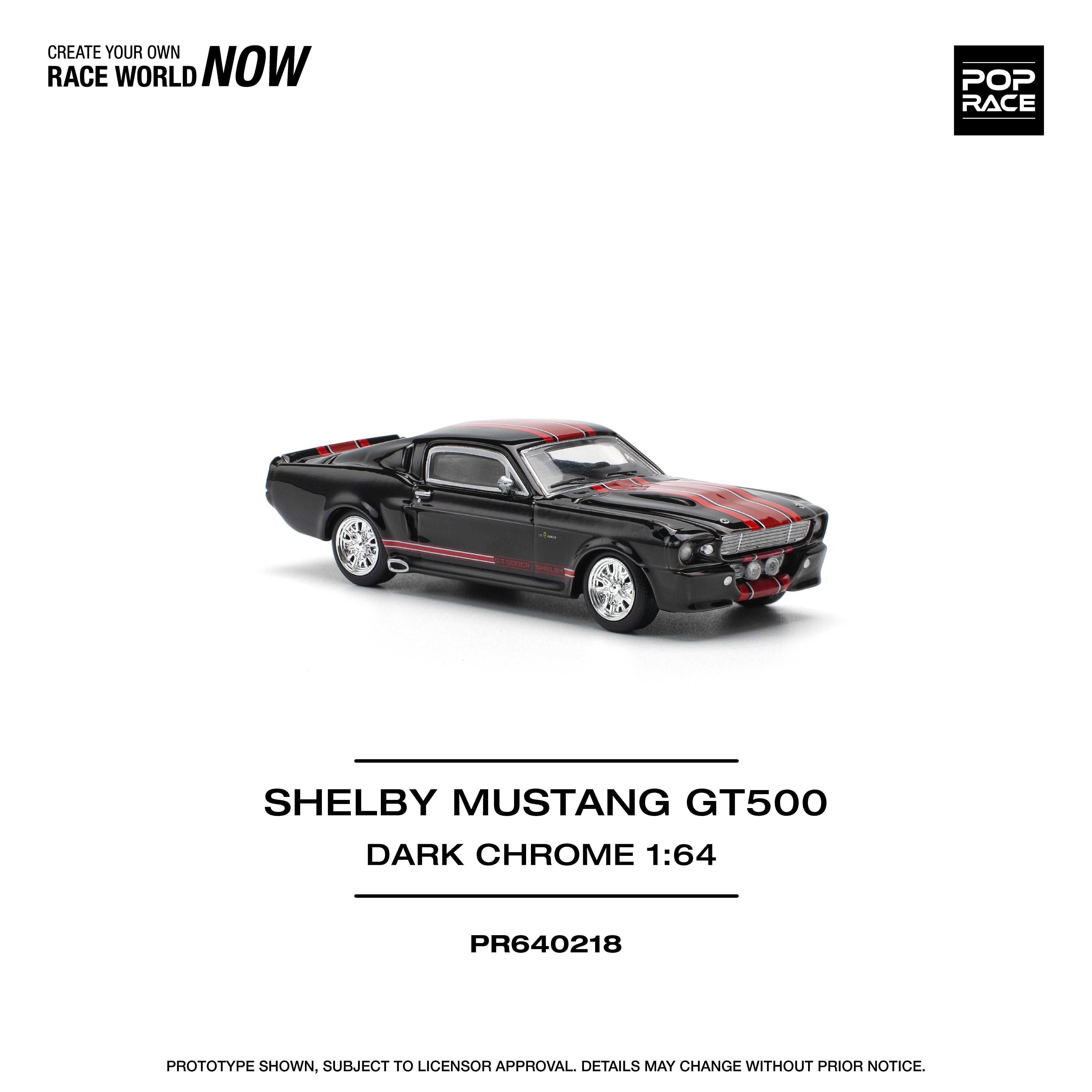 [POP RACE] 1:64 Shelby Mustang GT500 Dark Chrome