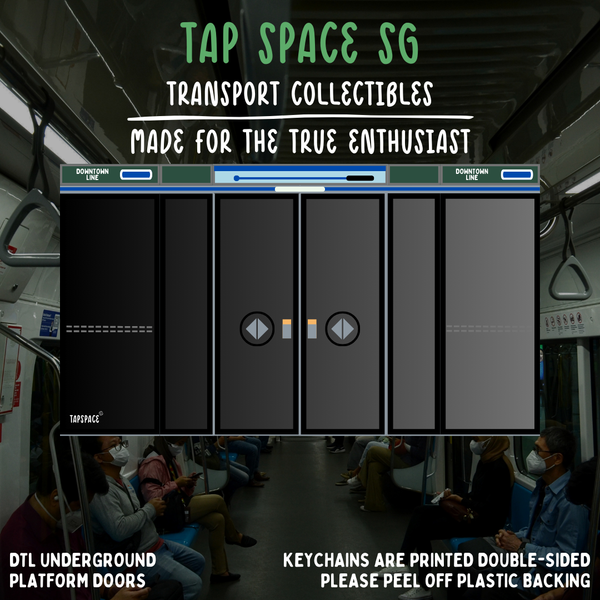 Downtown Line Platform Doors MRT Icons Keychain