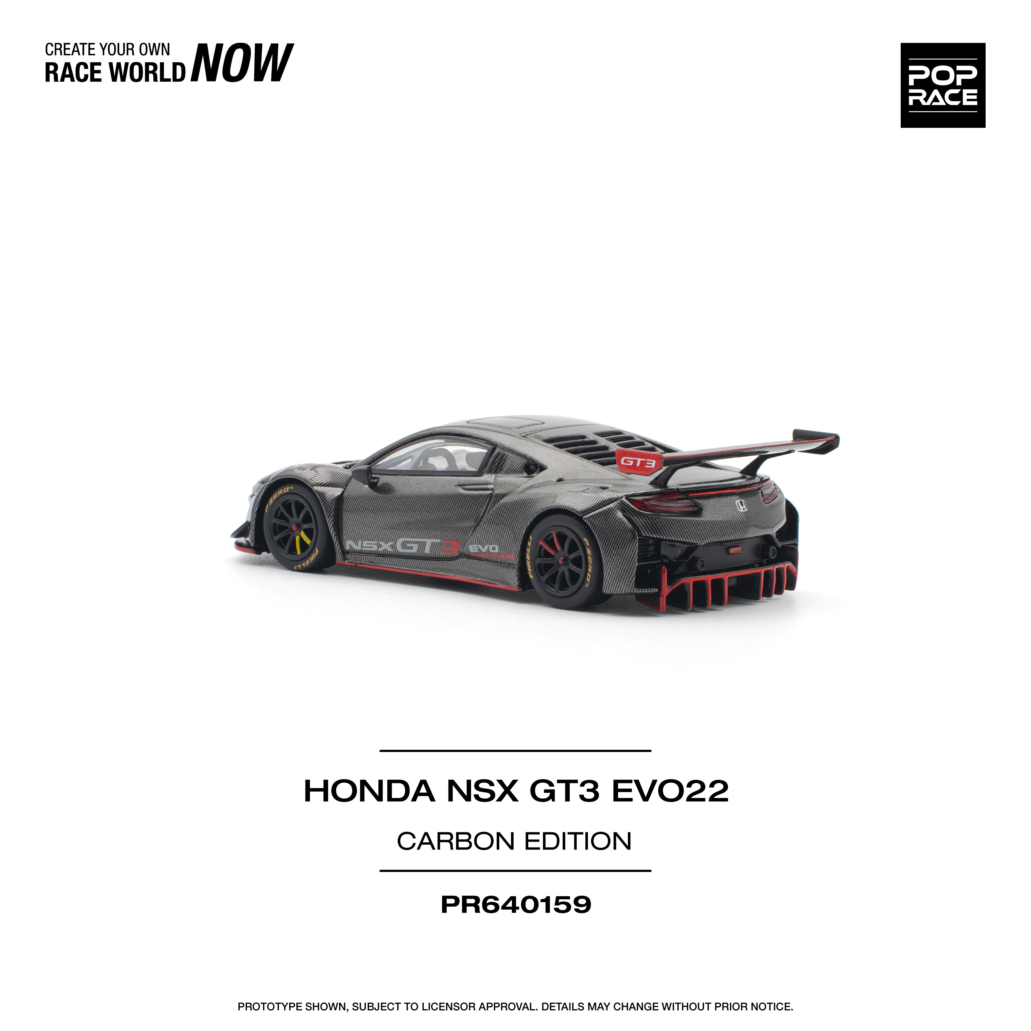 [POP RACE] 1:64 Honda NSX GT3 EVO22 Carbon Edition