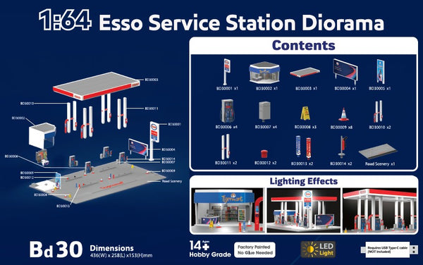 [TINY] BD30 ESSO Petrol Diorama