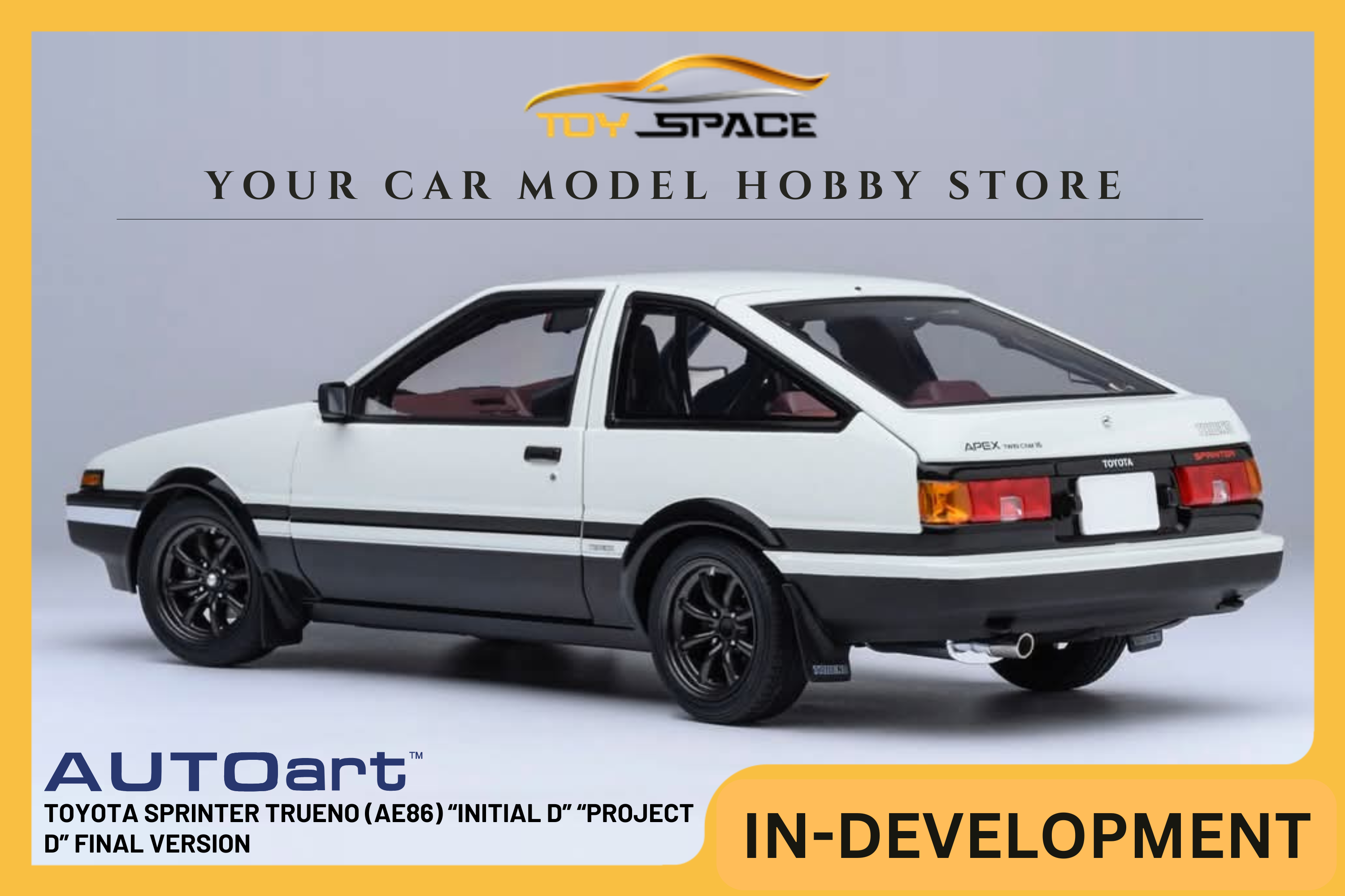 [AUTOART] 1:18 Toyota Sprinter Trueno (AE86) “Initial D” “Project D” Final Version