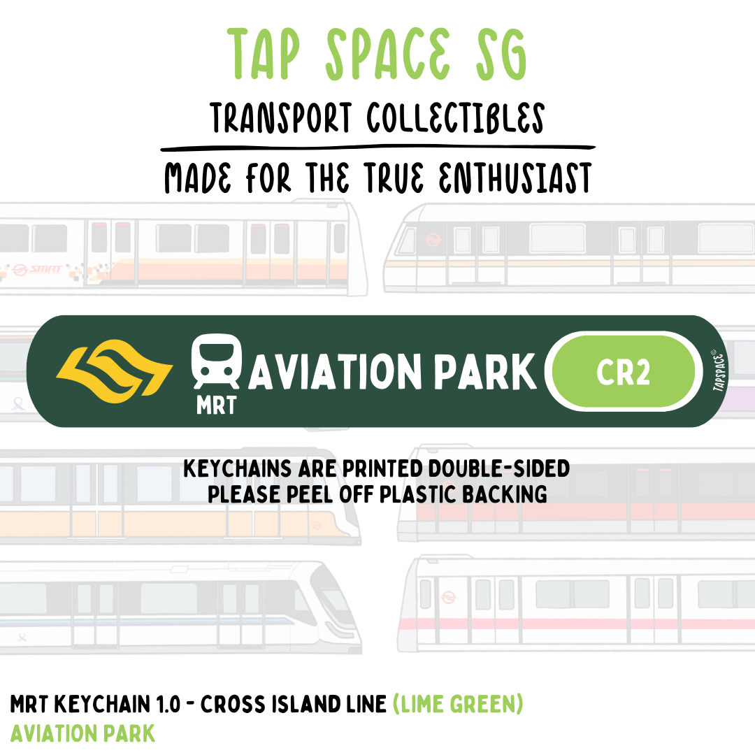 Aviation Park MRT Station Keychain