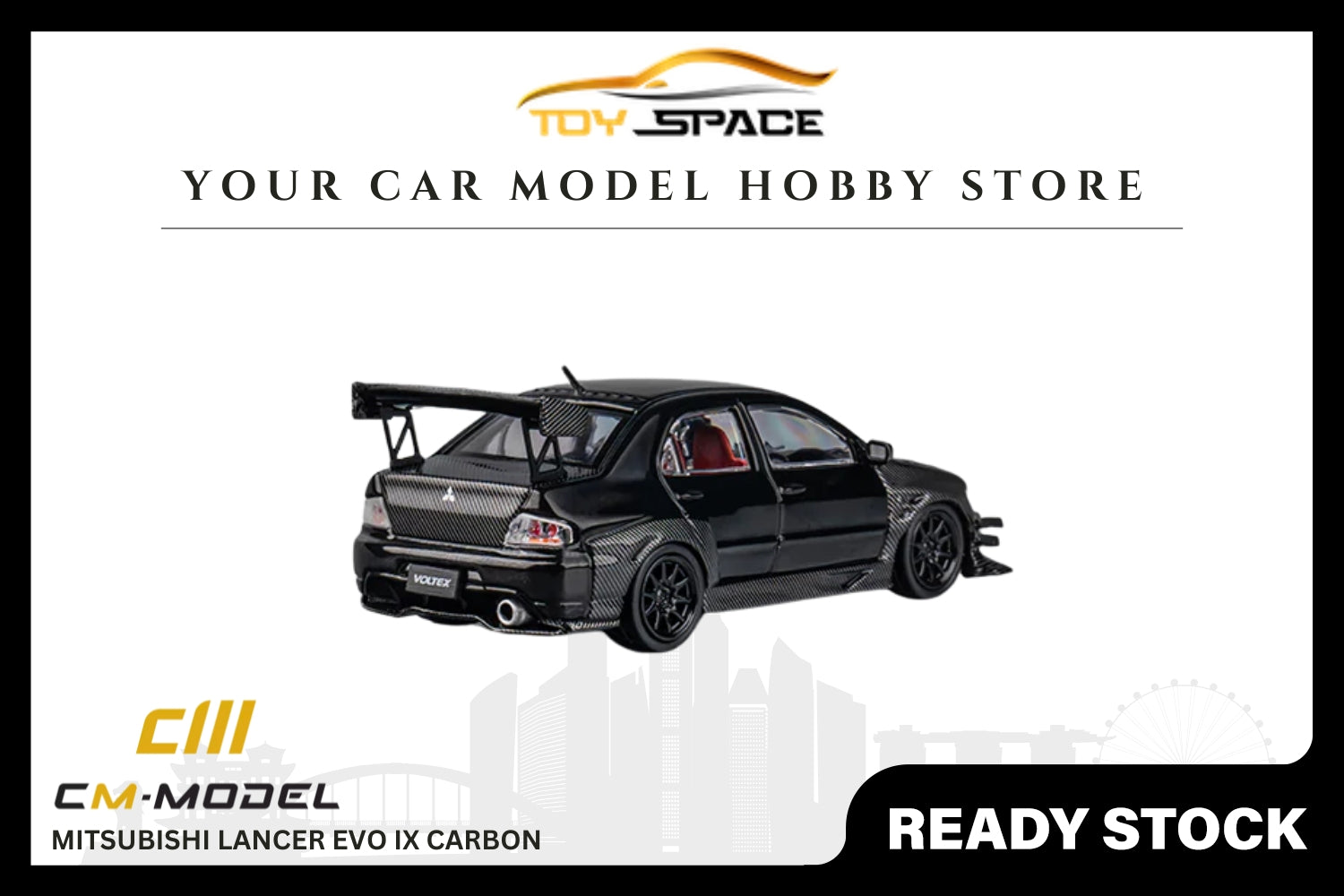 [CM MODEL] 1:64 Mitsubishi Lancer Evo IX Carbon