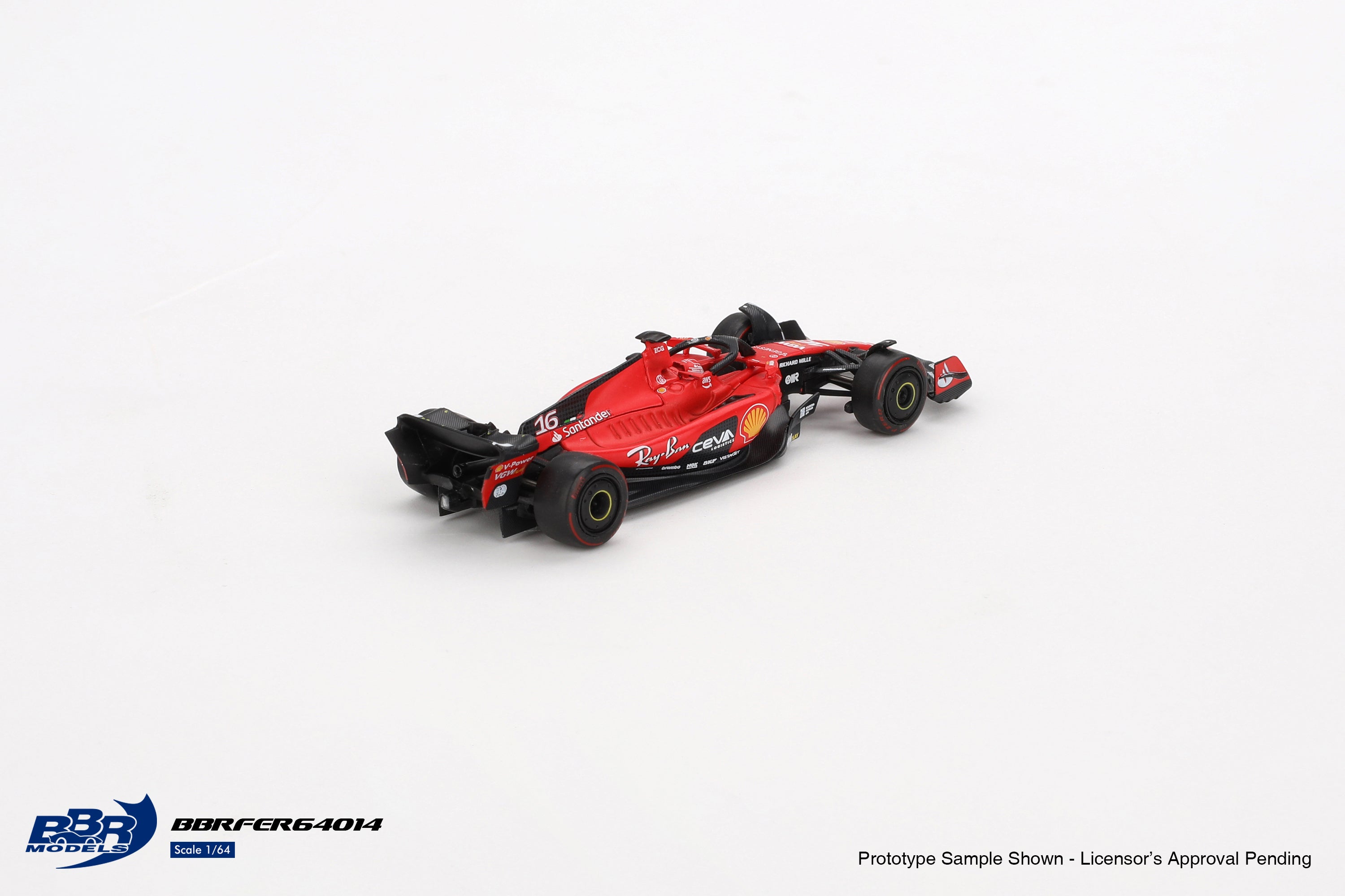 [BBR MODELS] 1:64 Ferrari SF23 #16 C. Leclerc 2023 Bahrain GP