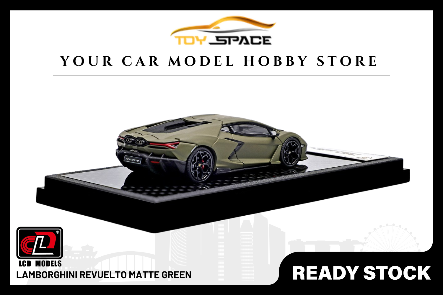 [LCD] 1:64 Lamborghini Revuelto Matte Green