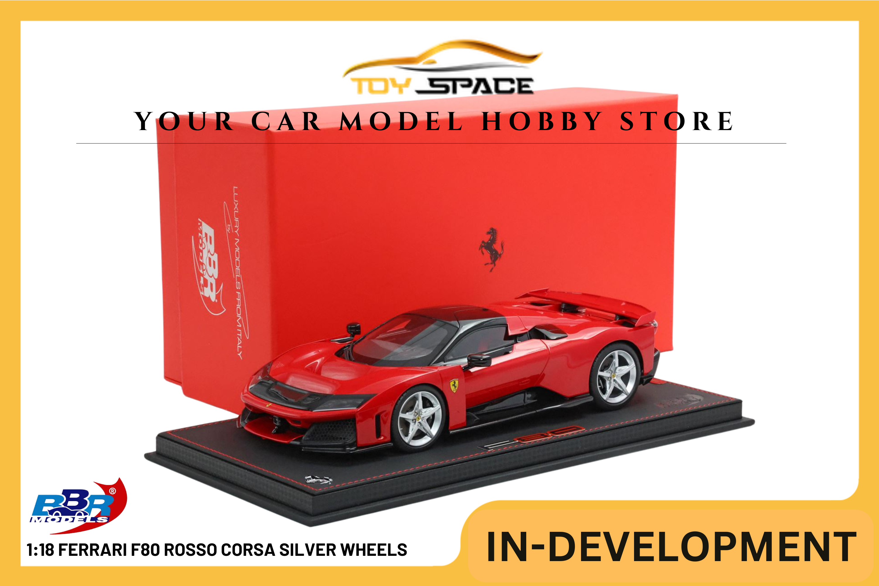[BBR MODELS] 1:18 Ferrari F80 Rosso Corsa Silver Wheels