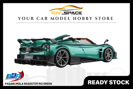 [BBR MODELS] 1:18 Pagani Imola Roadster Rio Green - Toy Space Diecast Online Store Singapore