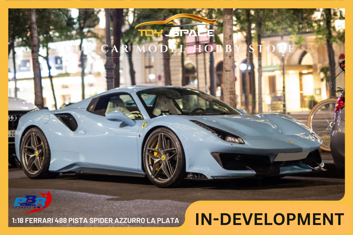 BBR 1/18 Ferrari 488 Pista レジンモデル【25台限定】 BBR MODELS] 1:18 Ferrari 488 Pista Spider Azzurro La Plata