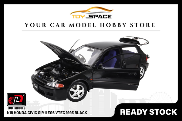 [LCD] 1:18 Honda Civic SIR II EG6 VTEC 1993 Black