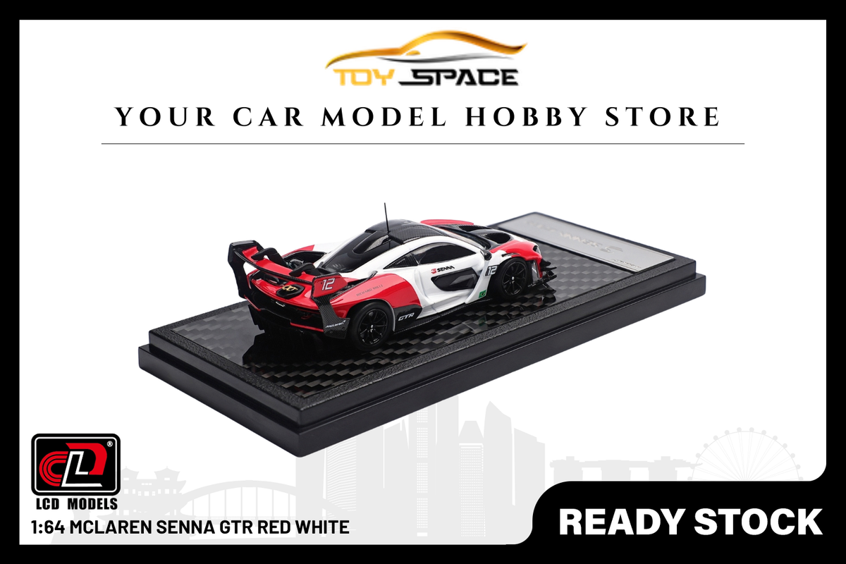 [LCD] 1:64 McLaren Senna GTR Red White - Toy Space Diecast Online Store Singapore