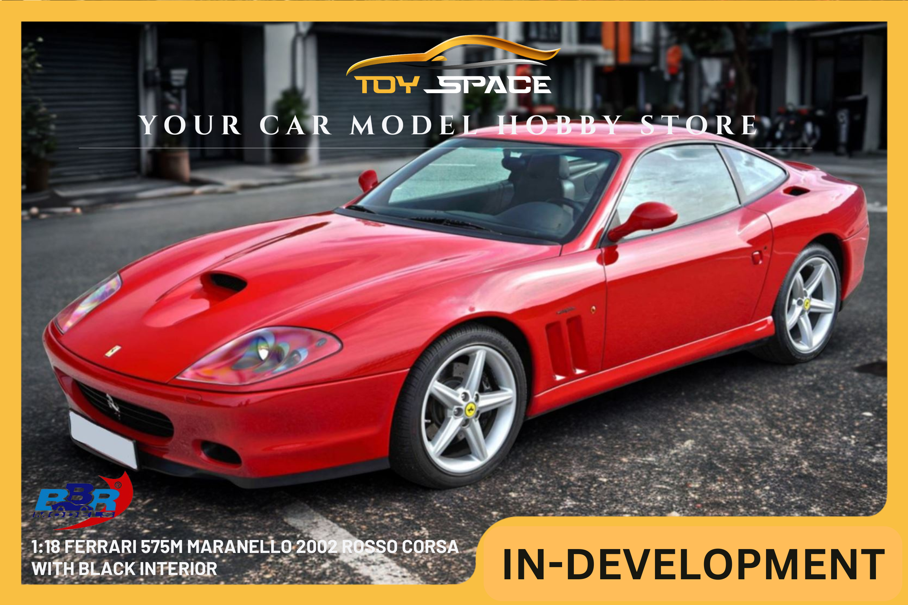 [BBR MODELS] 1:18 Ferrari 575M Maranello 2002 Rosso Corsa With Black Interior