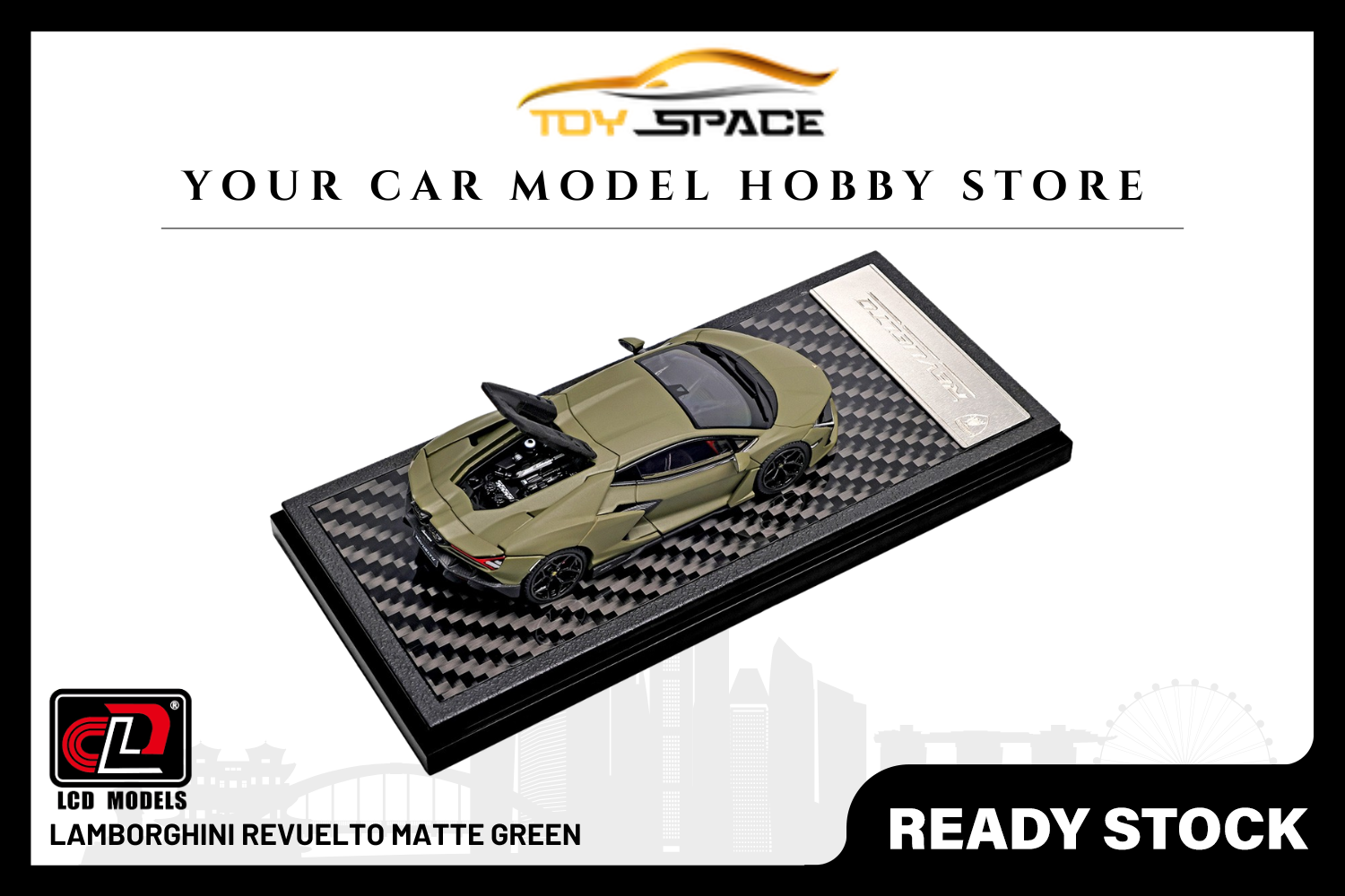 [LCD] 1:64 Lamborghini Revuelto Matte Green