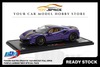 [BBR MODELS] 1:18 Ferrari 488 Pista Viola Al Humaid With Yellow-Black Stripe - Toy Space Diecast Online Store Singapore