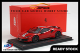 [BBR MODELS] 1:18 Ferrari 488 Pista Rosso Corsa With Carbon Wheels