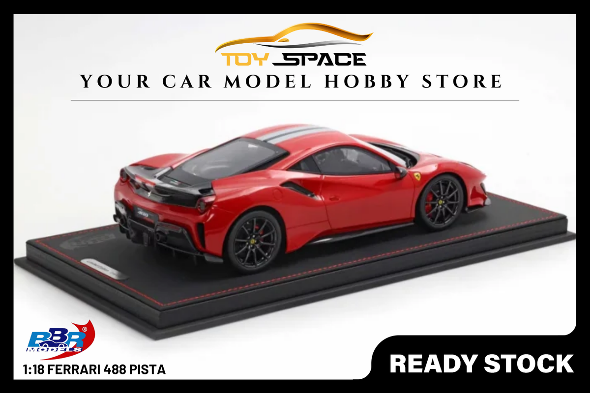 [BBR MODELS] 1:18 Ferrari 488 Pista Rosso Corsa With Carbon Wheels