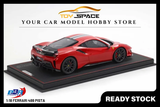 [BBR MODELS] 1:18 Ferrari 488 Pista Rosso Corsa With Carbon Wheels