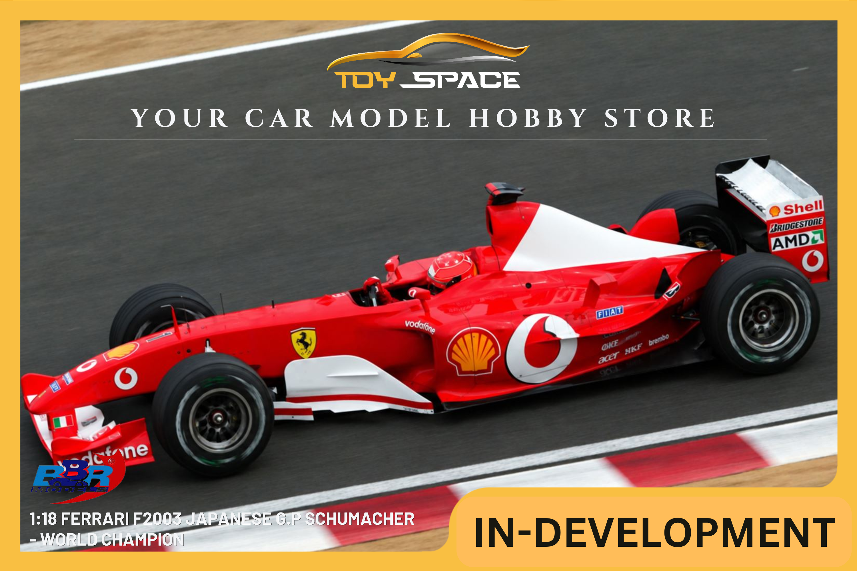 [BBR MODELS] 1:18 Ferrari F2003 Japanese G.P Schumacher - World Champion