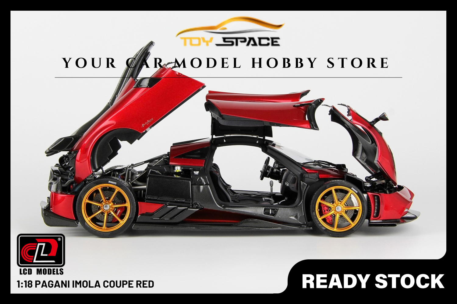 [LCD] 1:18 Pagani Imola Coupe Red