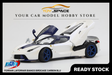 [BBR MODELS] 1:18 Ferrari LaFerrari Bianco Birdcage Carbon Blu - Toy Space Diecast Online Store Singapore