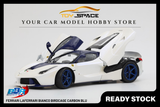 [BBR MODELS] 1:18 Ferrari LaFerrari Bianco Birdcage Carbon Blu - Toy Space Diecast Online Store Singapore