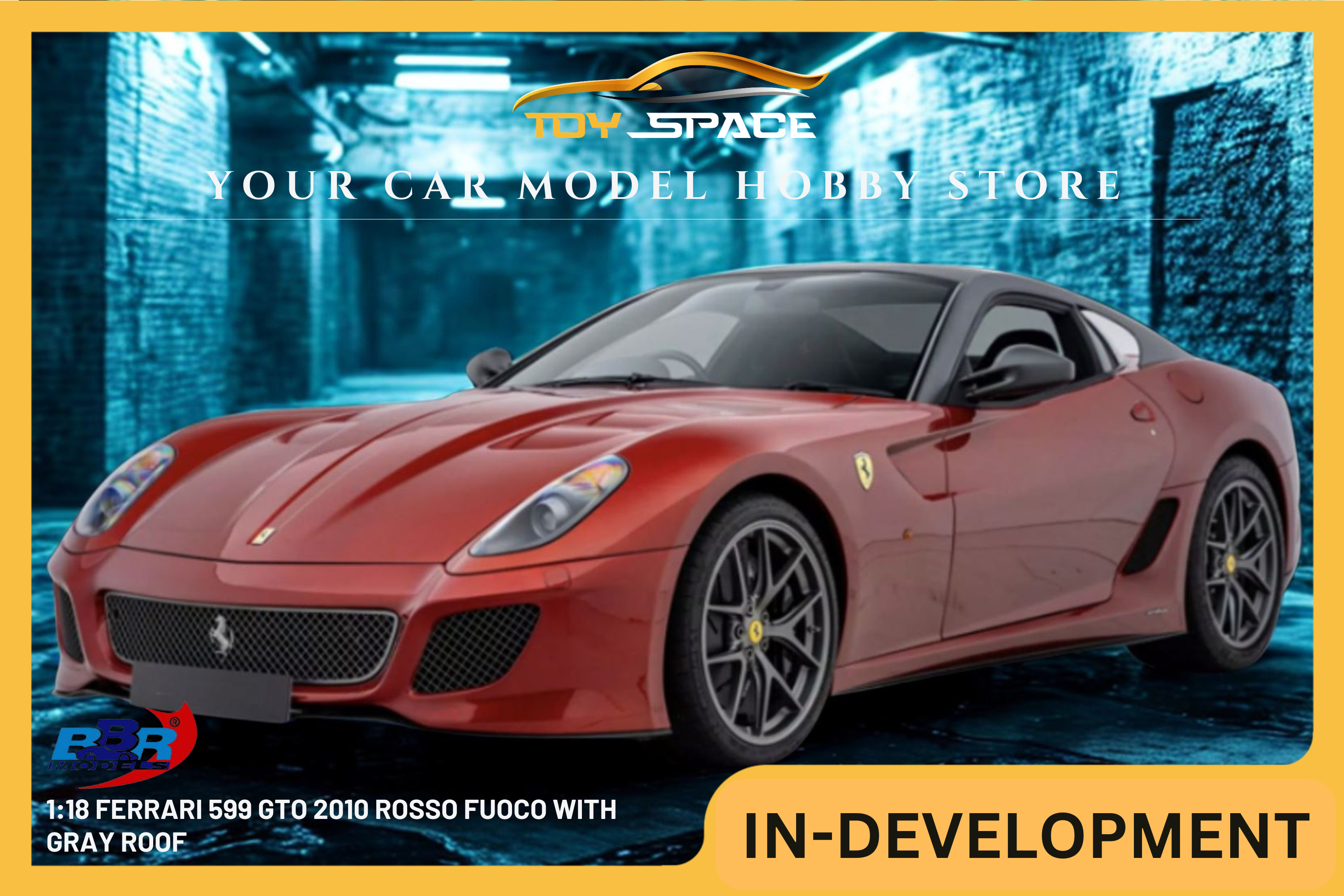 [BBR MODELS] 1:18 Ferrari 599 GTO 2010 Rosso Fuoco With Gray Roof