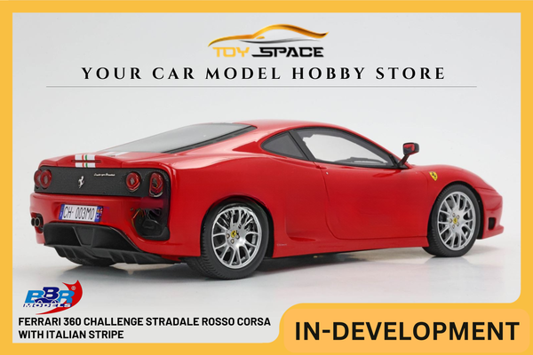 [BBR MODELS] 1:18 Ferrari 360 Challenge Stradale Rosso Corsa With Italian Stripe