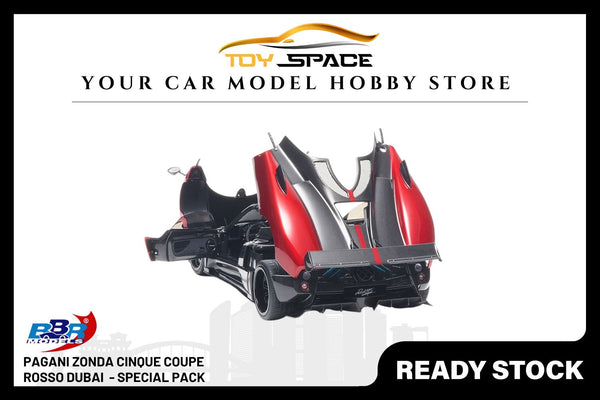 [BBR MODELS] 1:18 Pagani Zonda F Diecast Rosso Monza - Special Pack