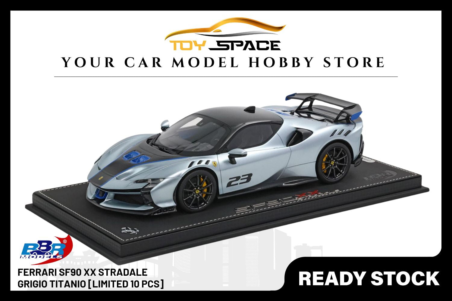 [BBR MODELS] 1/18 Ferrari SF90 XX Stradale Grigio Titanio [Limited 10 pcs]
