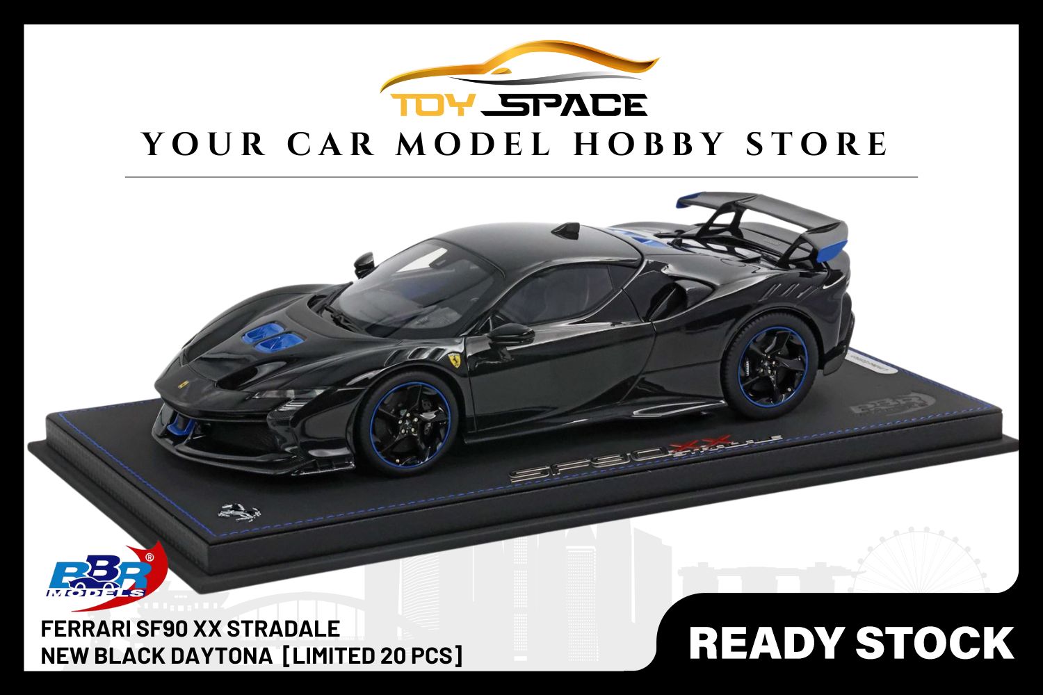 [BBR MODELS] 1/18 Ferrari SF90 XX Stradale New Black Daytona [Limited 20 pcs]