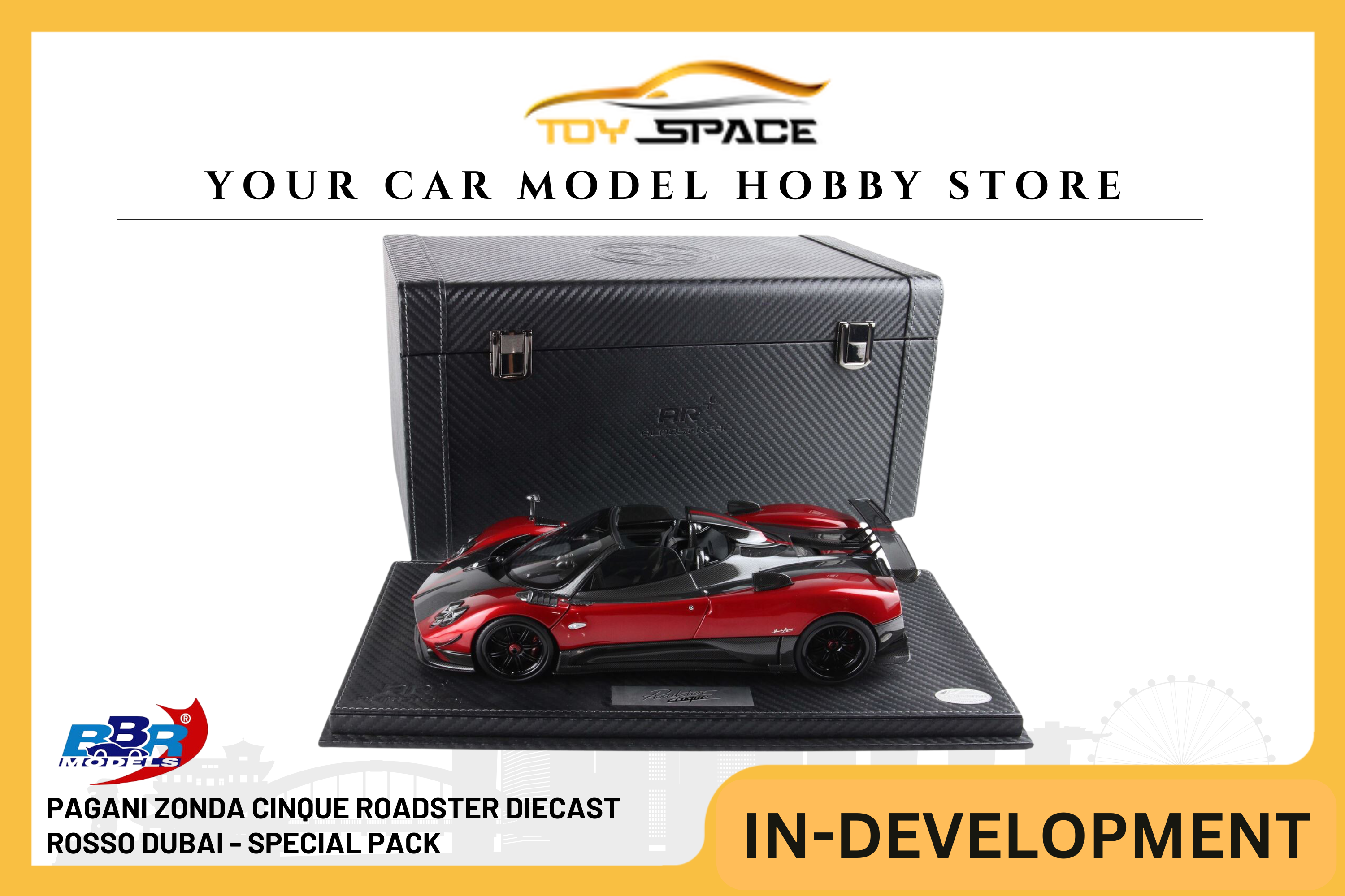 [BBR MODELS] 1:18 Pagani Zonda F Diecast Rosso Monza - Special Pack