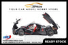 [BBR MODELS] 1:18 Pagani Zonda F Diecast Gloss Carbon Black with Red Stripe - Special Pack