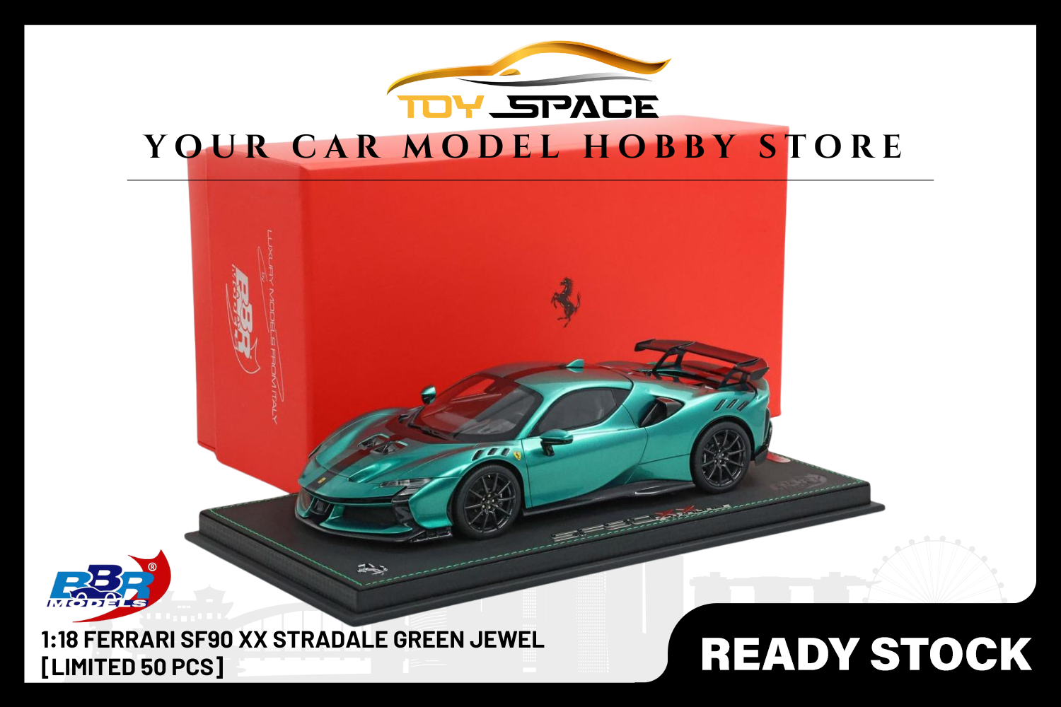 [BBR MODELS] 1:18 Ferrari SF90 XX Stradale Green Jewel [Limited 50 pcs]