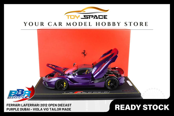 [BBR MODELS] 1/18 Ferrari LaFerrari 2012 Apribile Diecast [SPECIAL PACK] Purple Dubai- Viola Vio Showcase Included