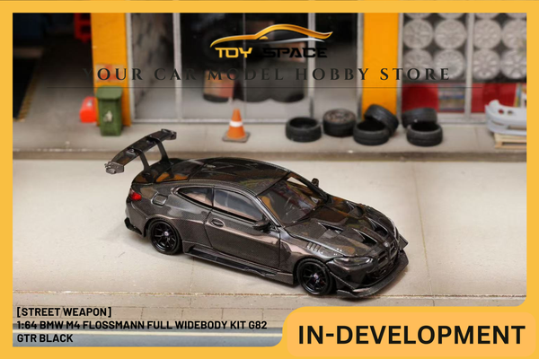 [STREET WEAPON] 1:64 BMW M4 Flossmann Full Widebody Kit G82 GTR Black [TMCS Malaysia 2026]