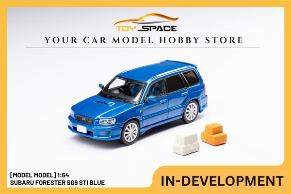 [MODEL MODEL] 1:64 Subaru Forester SG9 STI Blue