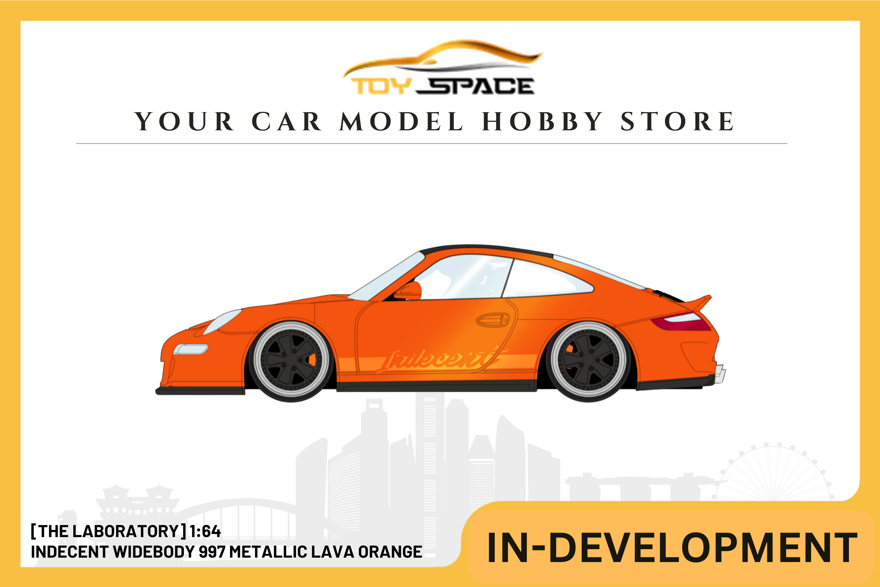 [THE LABORATORY] 1:64 Indecent Widebody 997 Metallic Lava Orange